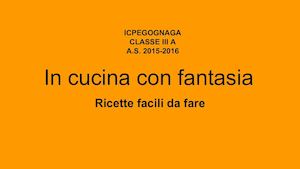 Testo Regolativo La Ricetta