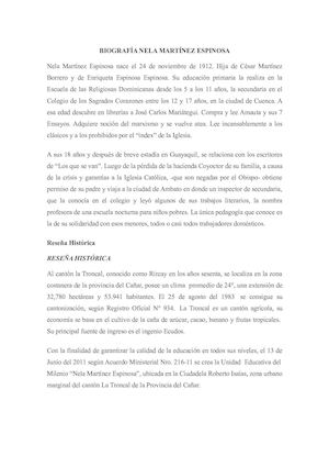 Biografía Nela Martínez Espinosa