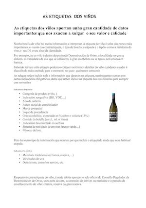 OBRADOIRO "Etiquetas Para Botellas De Viño"