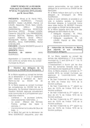 Conseil N°124 du 15 septembre 2015