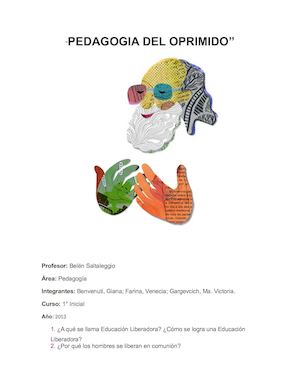 Paulo Freire. Pedagogía del oprimido.