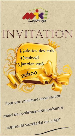 Invitation Galette Des Rois 2016