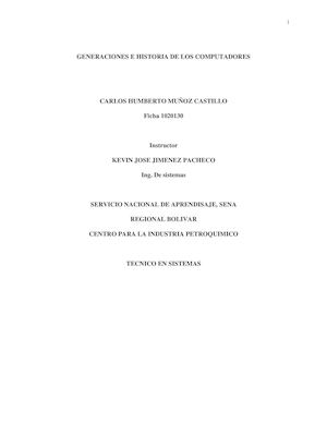 Historia Y Generacion De Los Computadores