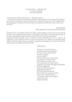 Albo D'oro Caduti Rocca San Felice Finale