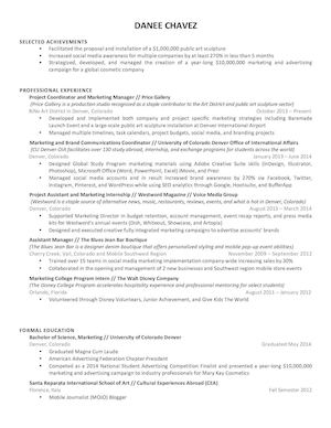 Chavez Danee Web Resume