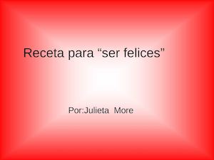 Receta sobre Los Valores