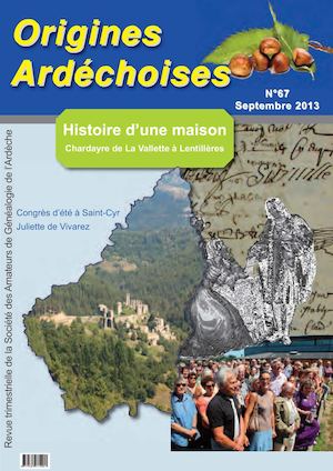 Origines Ardéchoises N°67 septembre 2013