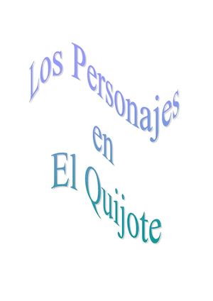 Personajes Quijote