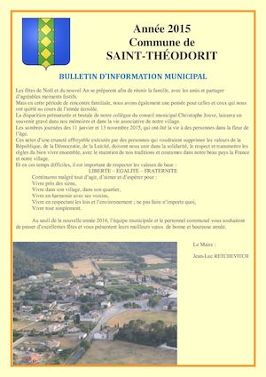 Bulletin Municipal St Théodorit