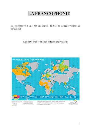 La Francophonie avec les 6D