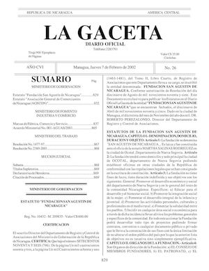 Gaceta No 26 Jueves 7 De Febrero De 2002