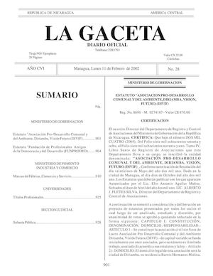 Gaceta No 28 Lunes 11 De Febrero De 2002