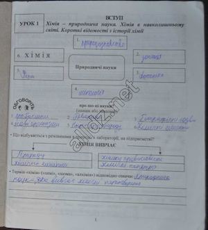 Робочий зошит з хімії 7 клас. Лабораторні досліди. Частина 1, Бабак Т.П.