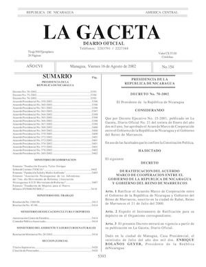 Gaceta No 154 Viernes 16 De Agosto De 2002
