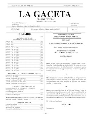 Gaceta No 117 Martes 24 De Junio 2003