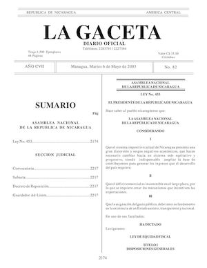 Gaceta No 82 Martes 6 De Mayo 2003