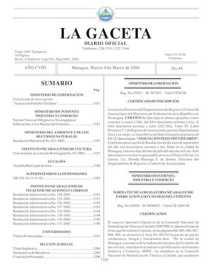 Gaceta No 48 Martes 9 De Marzo 2004