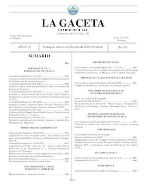 Gaceta No 130 Miercoles 6 De Julio De 2005