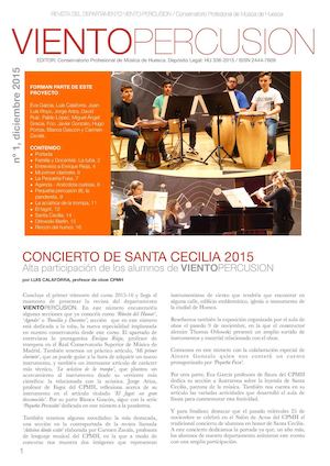 Revista Viento Percusión Huesca Nº1 Diciembre 2015