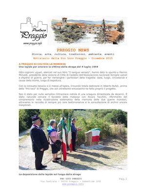 Preggio News Dicembre 2015
