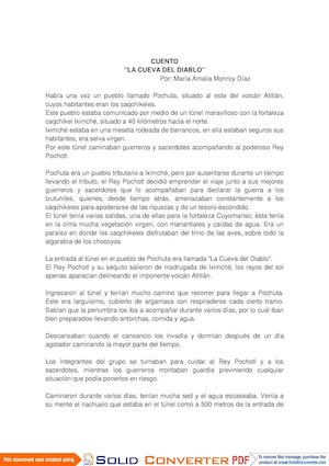 Cuento Cueva Del Diablo