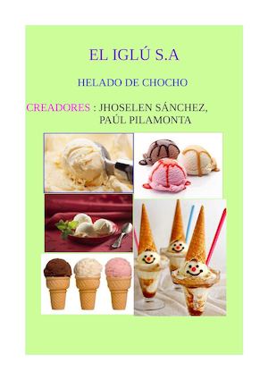 Proyecto De Helado De Chocho