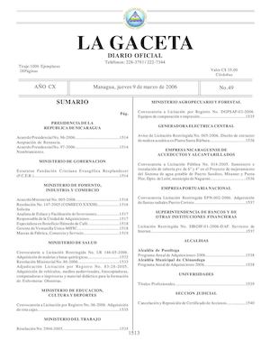 Gaceta No 49 Jueves 9 De Marzo De 2006