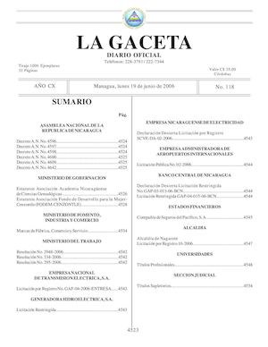Gaceta No 118 Lunes 19 De Junio De 2006