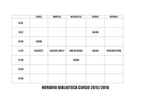 Horario Biblioteca