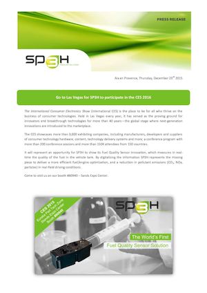 Go to Las Vegas for SP3H to participate in the CES 2016