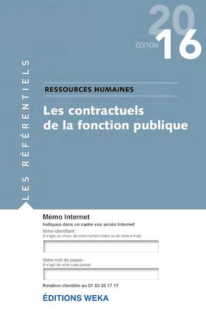 Les Contractuels De La Fonction Publique- Edtions WEKA