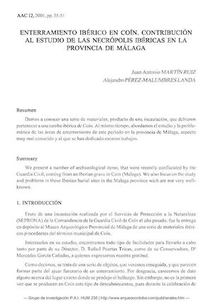 Enterramientos Ibéricos En Coin