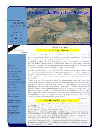 Lettre Touraine Planeur Novembre 2015