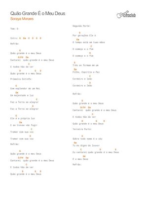 Quão Grande É O Meu Deus - Soraya Moraes -.