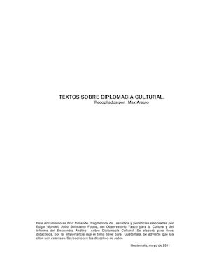 Textos Para Una Diplomacia Cultural (1)