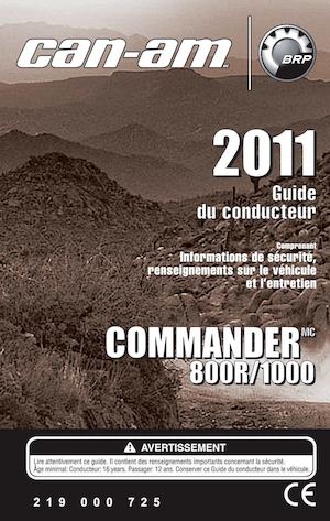 Commander 800r 1000 2011 Ce