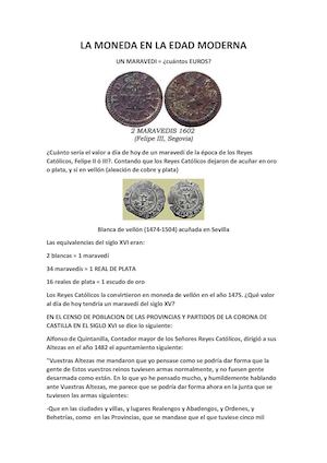 La Moneda En La Edad Moderna