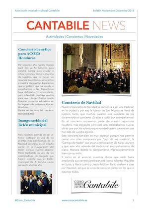 Cantabile NEWS Noviembre Diciembre 2015