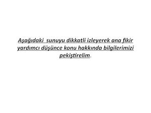 Metni̇n Konusu Ve Ana Fi̇ki̇r