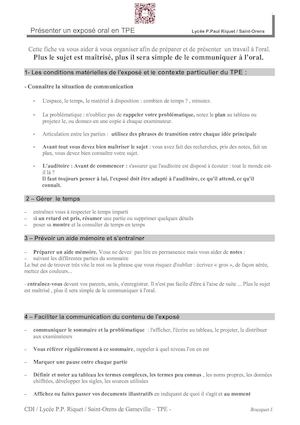 Conseils Pour PrÃ©senter Un Oral TPE  (3).