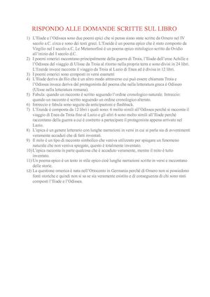 Rispondo Alle Domande Scritte Sul Libro