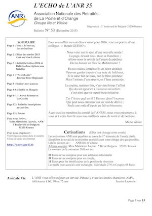 L’ECHO de L’ANR 35 N° 53