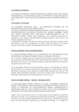 La Conducta Moral (1)
