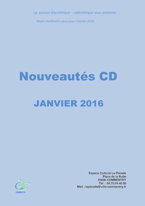 Catalogue Cd Janvier 2016