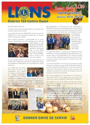 Revue Lions Club 12 Pages Impression