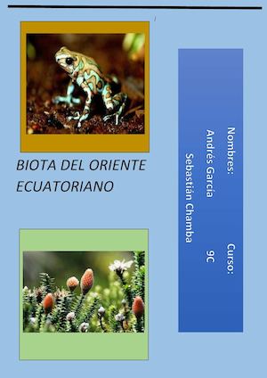 Biota Del Oriente Ecuatoriano