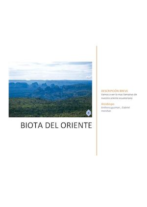 Biota Del Oriente Ecuatoriano