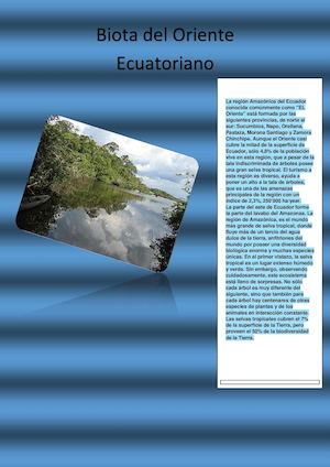 Biota Del Oriente Ecuatoriano