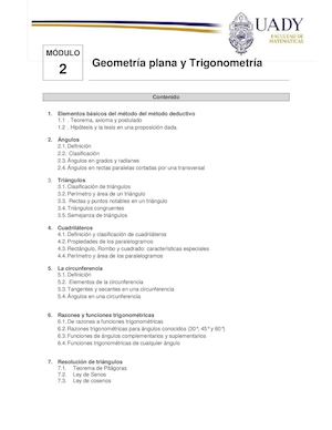 Material De Geometria Plana Y Trigonometría