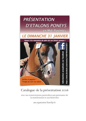Catalogue présentation étalons 2016